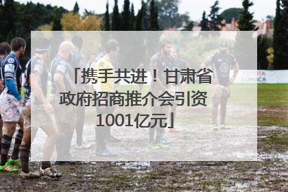 携手共进！甘肃省政府招商推介会引资1001亿元