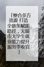 整合多方资源 打造全链条赋能路径，无锡市大学生就业能力提升服务季收官