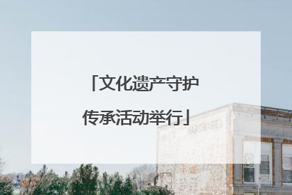 文化遗产守护传承活动举行
