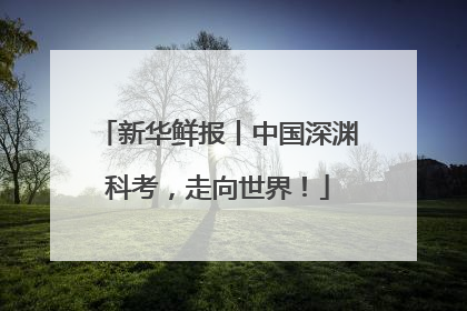 新华鲜报丨中国深渊科考，走向世界！