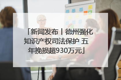 新闻发布丨德州强化知识产权司法保护 五年挽损超930万元