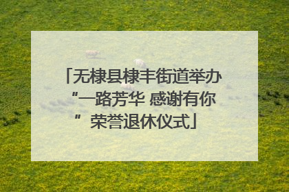 无棣县棣丰街道举办“一路芳华 感谢有你”荣誉退休仪式