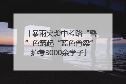 暴雨突袭中考路“警”色筑起“蓝色脊梁”护考3000余学子