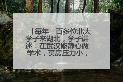 每年一百多位北大学子来湖北，学子讲述：在武汉能静心做学术，买房压力小，创业成本低