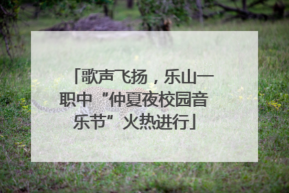 歌声飞扬，乐山一职中“仲夏夜校园音乐节”火热进行
