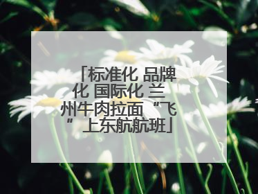 标准化 品牌化 国际化 兰州牛肉拉面“飞”上东航航班