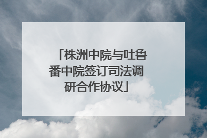 株洲中院与吐鲁番中院签订司法调研合作协议