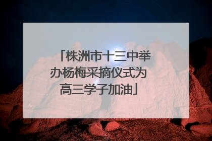 株洲市十三中举办杨梅采摘仪式为高三学子加油