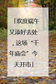 欢度端午又添好去处，这场“千年庙会”今天开市