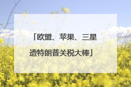 欧盟、苹果、三星遭特朗普关税大棒