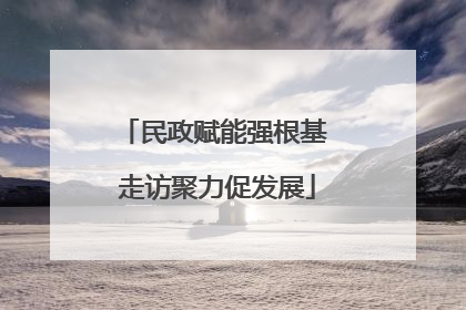 民政赋能强根基 走访聚力促发展