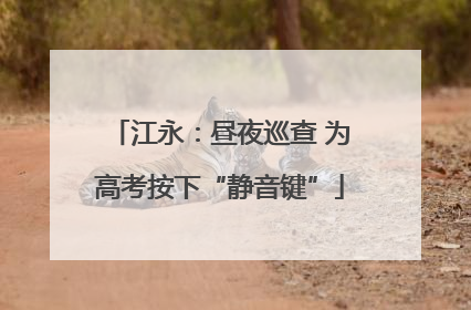 江永：昼夜巡查 为高考按下“静音键”