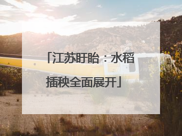 江苏盱眙：水稻插秧全面展开