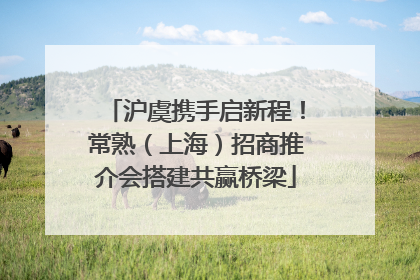 沪虞携手启新程！常熟（上海）招商推介会搭建共赢桥梁