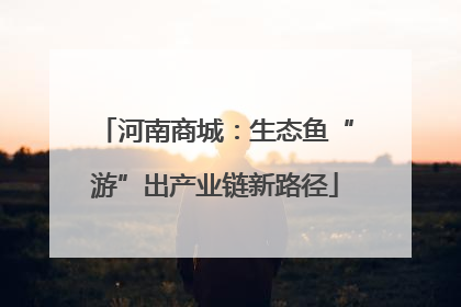 河南商城：生态鱼“游”出产业链新路径