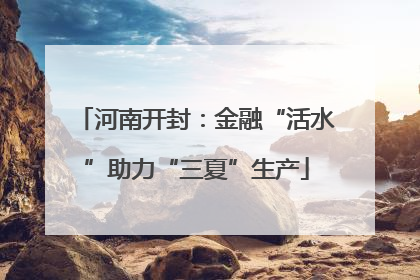 河南开封：金融“活水”助力“三夏”生产