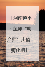 河南镇平：鱼卵“助产师”走俏孵化期
