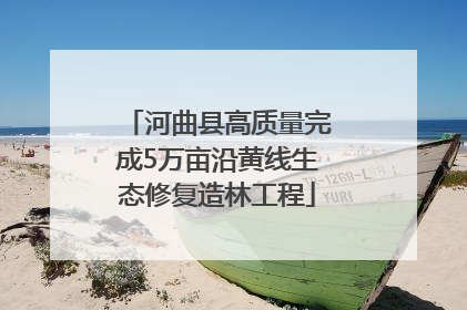 河曲县高质量完成5万亩沿黄线生态修复造林工程