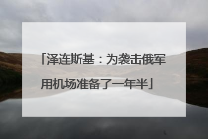 泽连斯基：为袭击俄军用机场准备了一年半