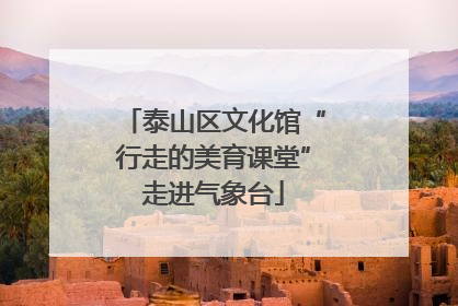 泰山区文化馆“行走的美育课堂”走进气象台