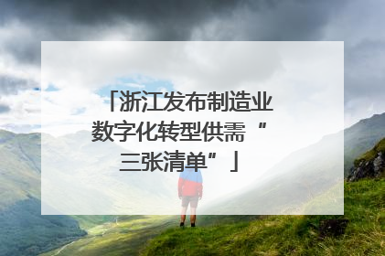 浙江发布制造业数字化转型供需“三张清单”