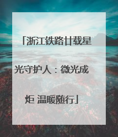 浙江铁路廿载星光守护人：微光成炬 温暖随行