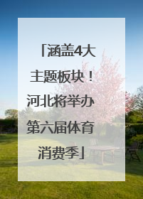 涵盖4大主题板块！河北将举办第六届体育消费季