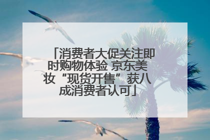 消费者大促关注即时购物体验 京东美妆“现货开售”获八成消费者认可