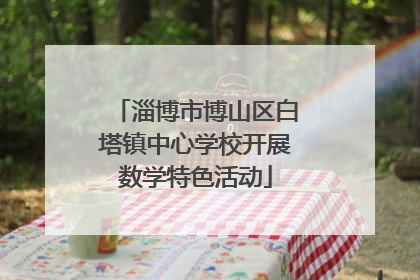 淄博市博山区白塔镇中心学校开展数学特色活动