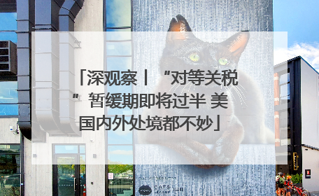深观察丨“对等关税”暂缓期即将过半 美国内外处境都不妙