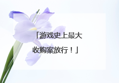 游戏史上最大收购案放行！