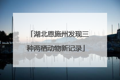湖北恩施州发现三种两栖动物新记录