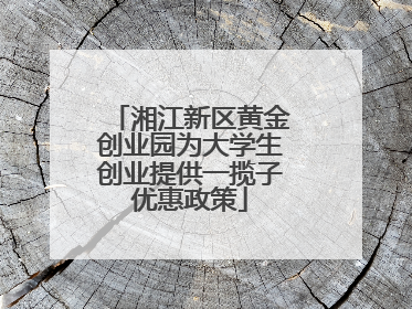湘江新区黄金创业园为大学生创业提供一揽子优惠政策