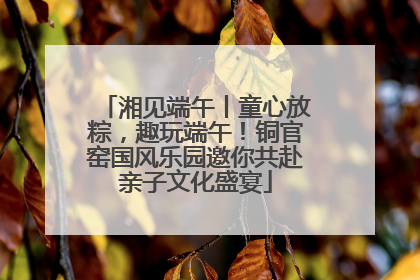 湘见端午丨童心放粽，趣玩端午！铜官窑国风乐园邀你共赴亲子文化盛宴