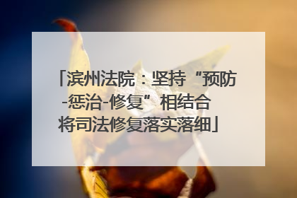 滨州法院：坚持“预防-惩治-修复”相结合 将司法修复落实落细