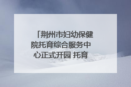 荆州市妇幼保健院托育综合服务中心正式开园 托育宣传月同步启动