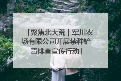 聚焦北大荒｜军川农场有限公司开展禁种铲毒排查宣传行动