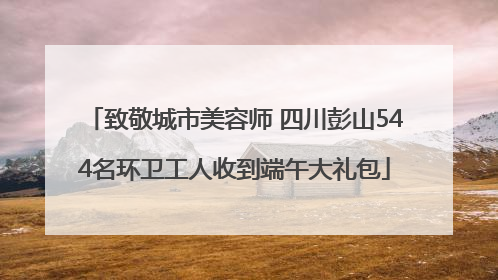 致敬城市美容师 四川彭山544名环卫工人收到端午大礼包