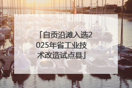 自贡沿滩入选2025年省工业技术改造试点县