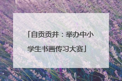 自贡贡井：举办中小学生书画传习大赛
