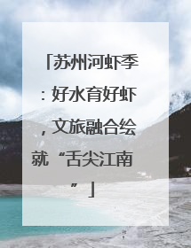 苏州河虾季：好水育好虾，文旅融合绘就“舌尖江南”