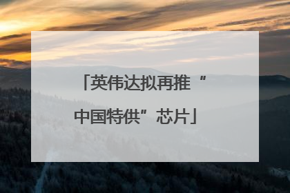 英伟达拟再推“中国特供”芯片