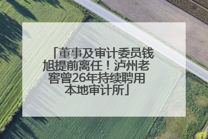 董事及审计委员钱旭提前离任！泸州老窖曾26年持续聘用本地审计所
