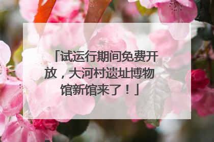 试运行期间免费开放，大河村遗址博物馆新馆来了！