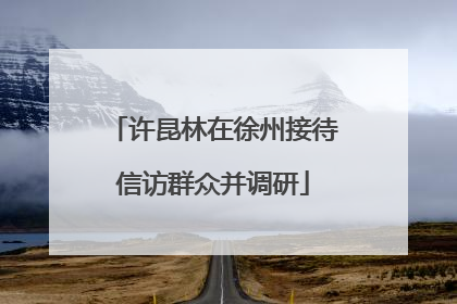 许昆林在徐州接待信访群众并调研