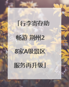 行李寄存助畅游 荆州28家A级景区服务再升级