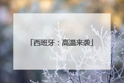 西班牙：高温来袭