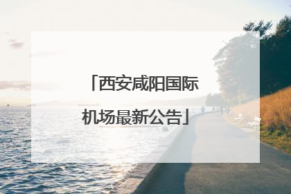 西安咸阳国际机场最新公告