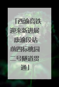 西渝高铁迎来新进展 康渝段站前四标桃园二号隧道贯通