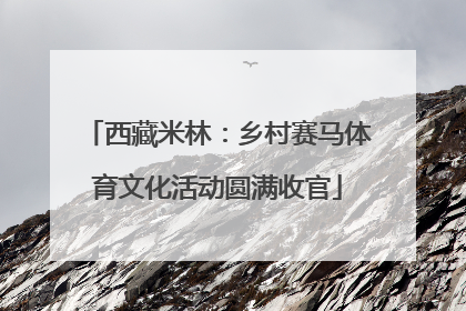 西藏米林：乡村赛马体育文化活动圆满收官